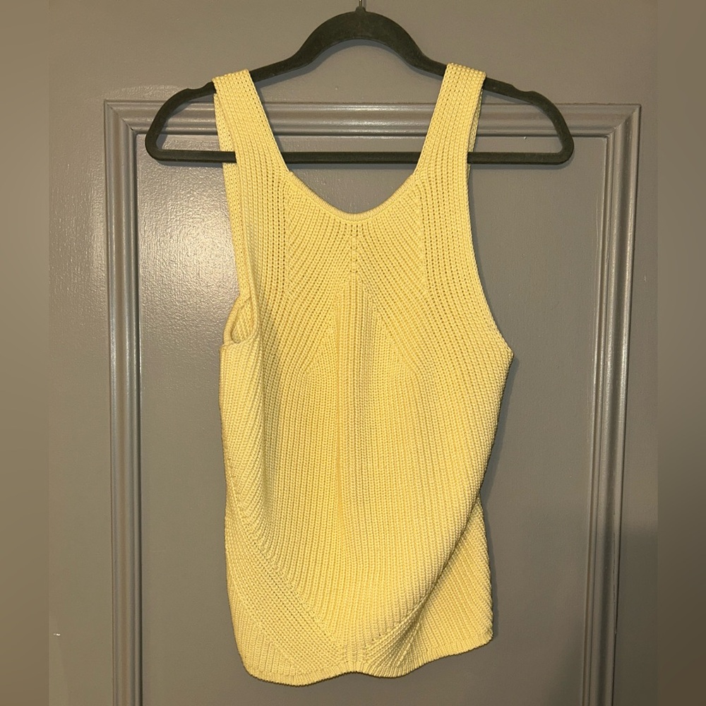 Express Yellow Knit Tank Top